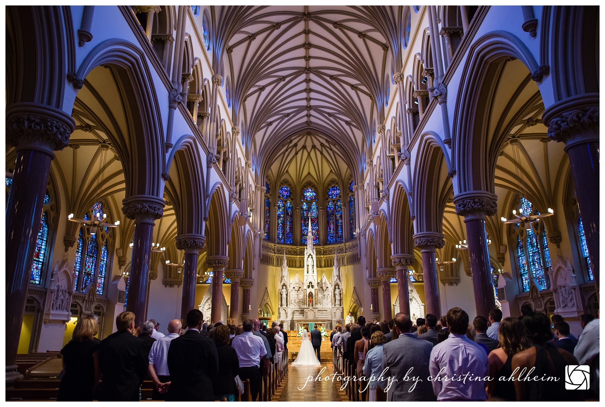 St Louis Wedding Photographer SLU Xavier Church Forest Park Clayton Plaza