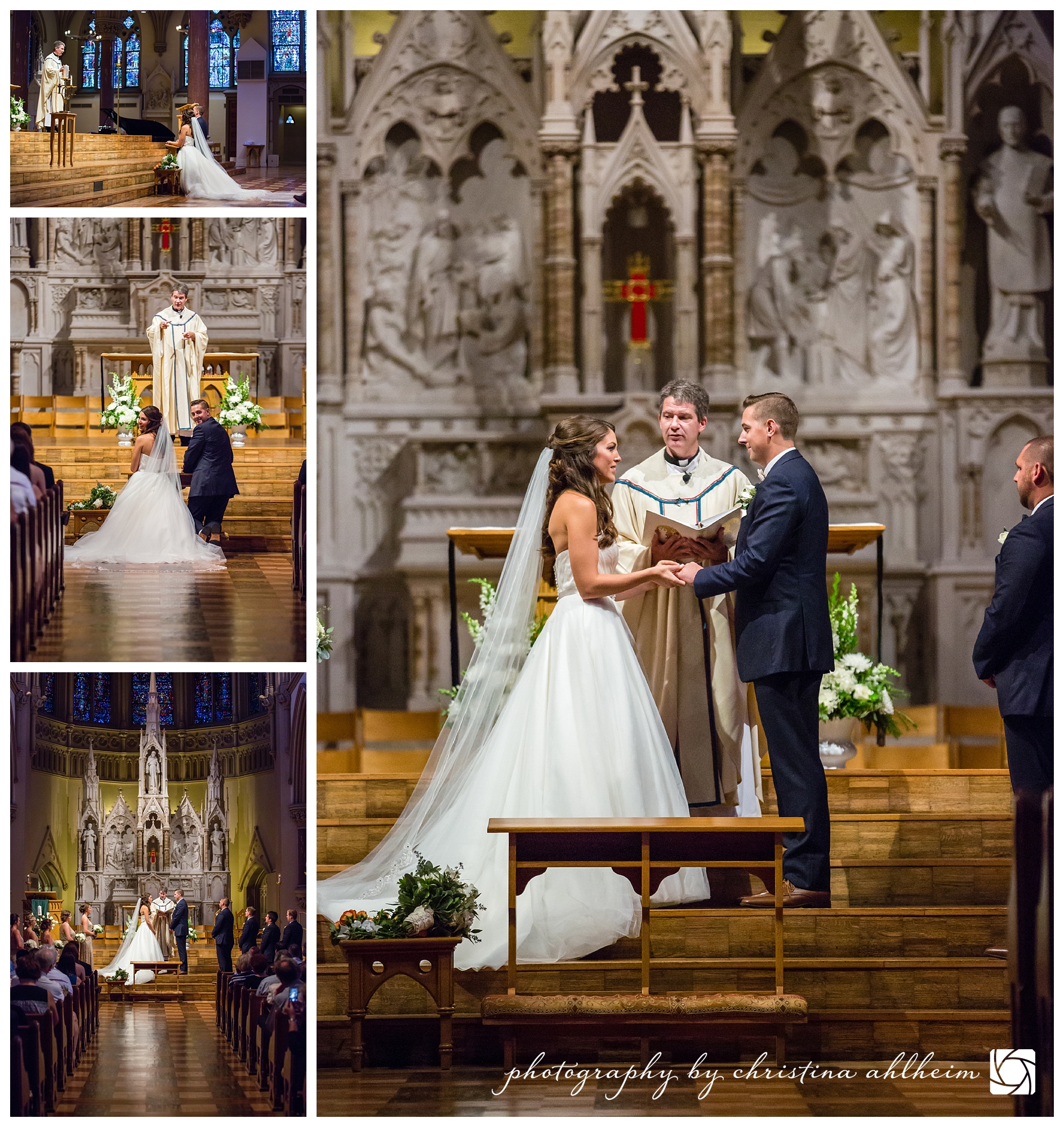 St Louis Wedding Photographer SLU Xavier Church Forest Park Clayton Plaza