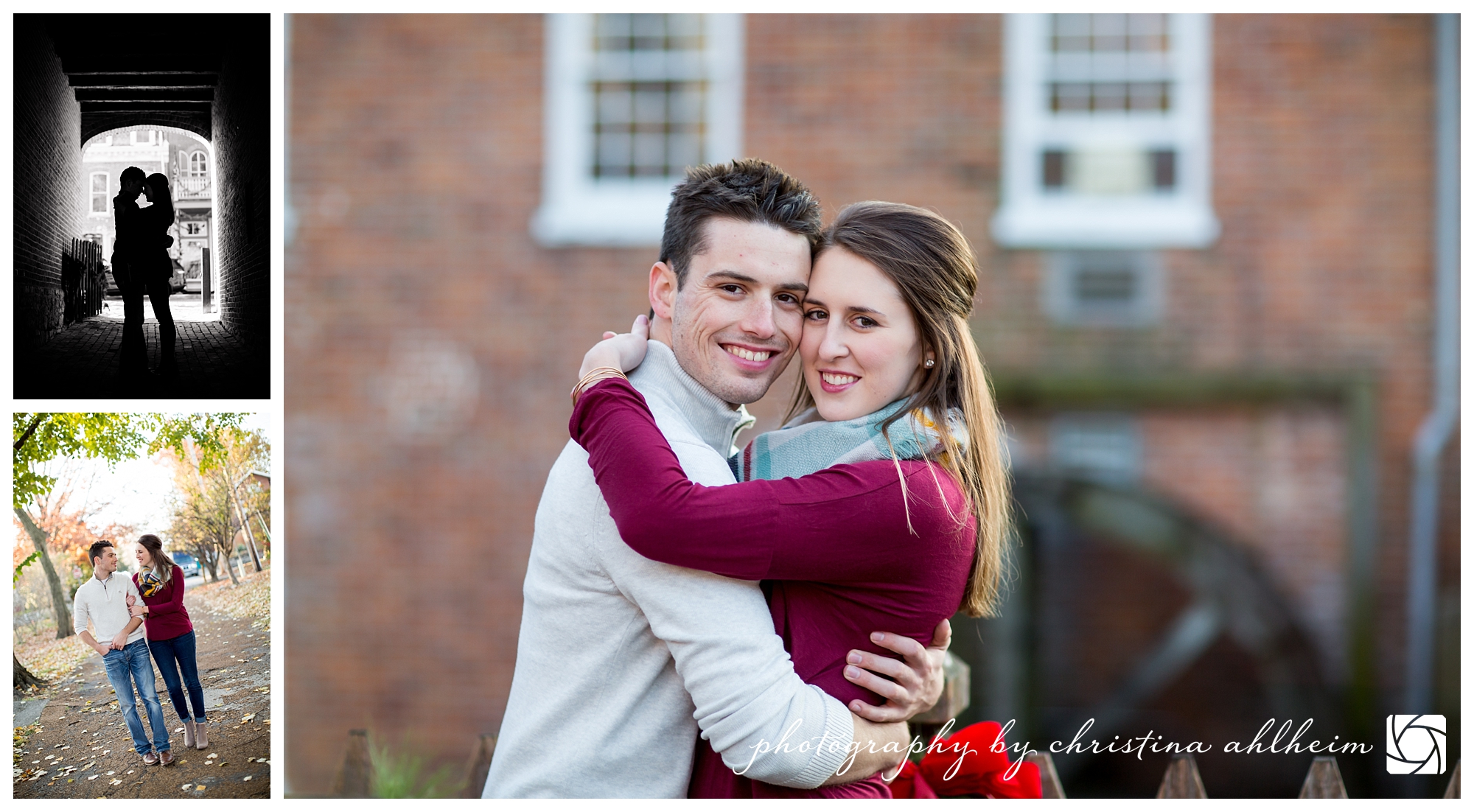 Main Street St. Charles Winter Engagement Photographer