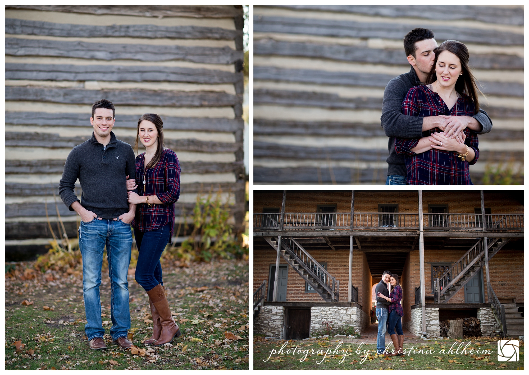 Main Street St. Charles Winter Engagement Photographer