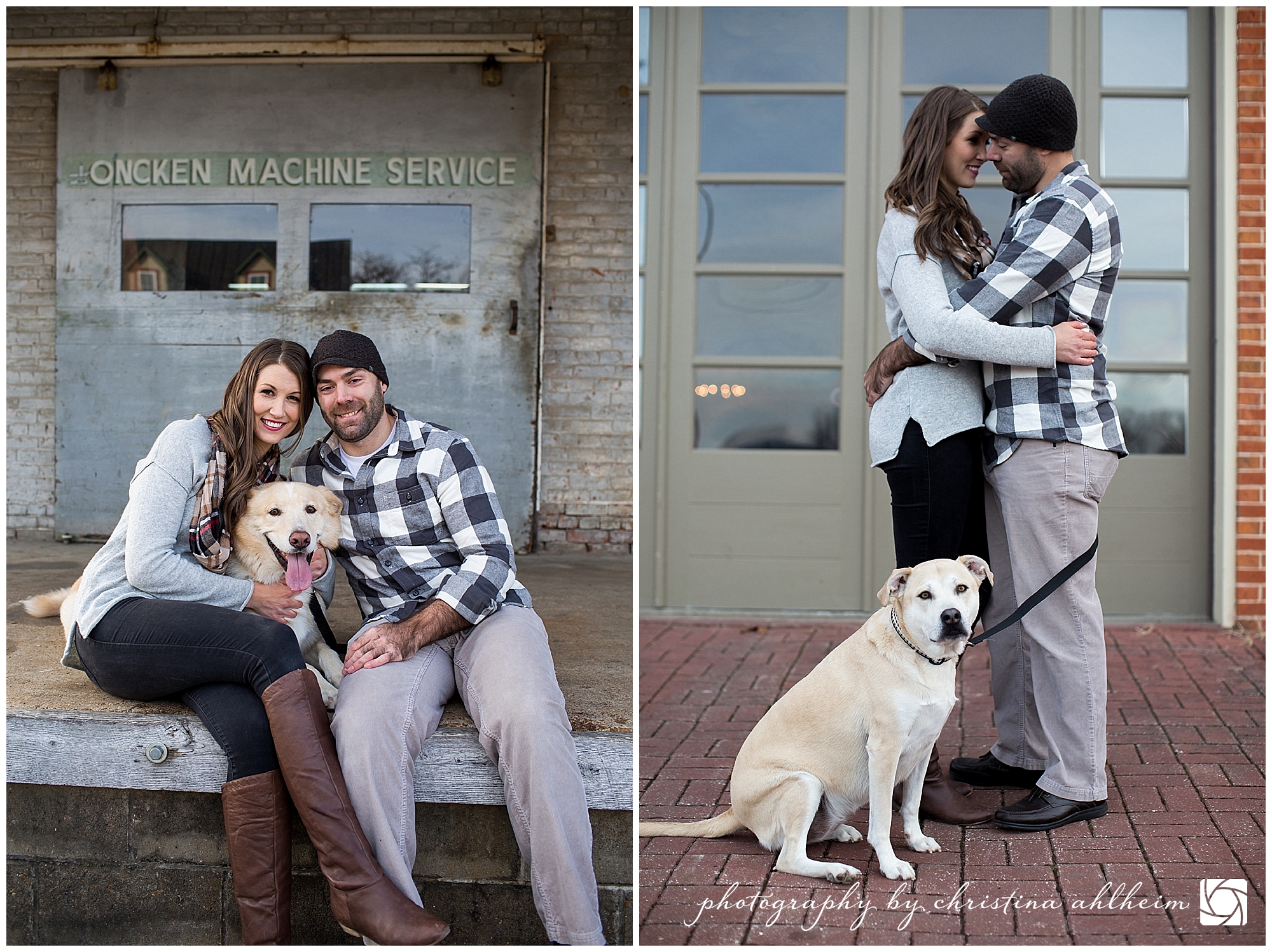 Downtown Hermann Winter Engagement Photography