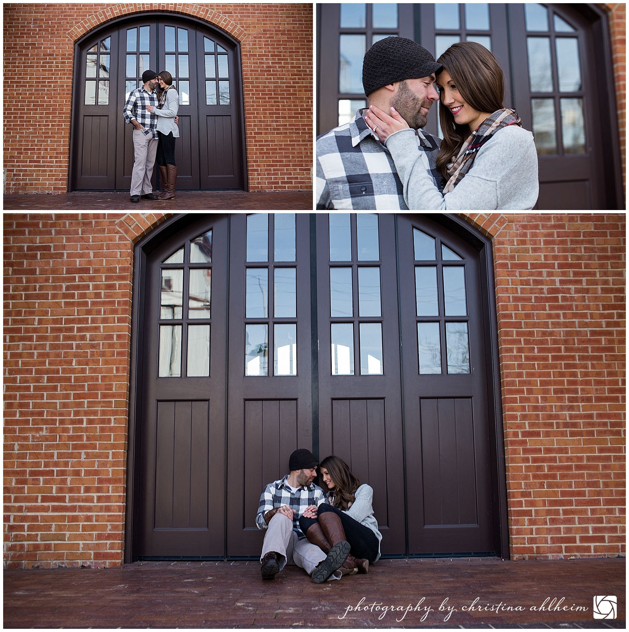 Downtown Hermann Winter Engagement Photography