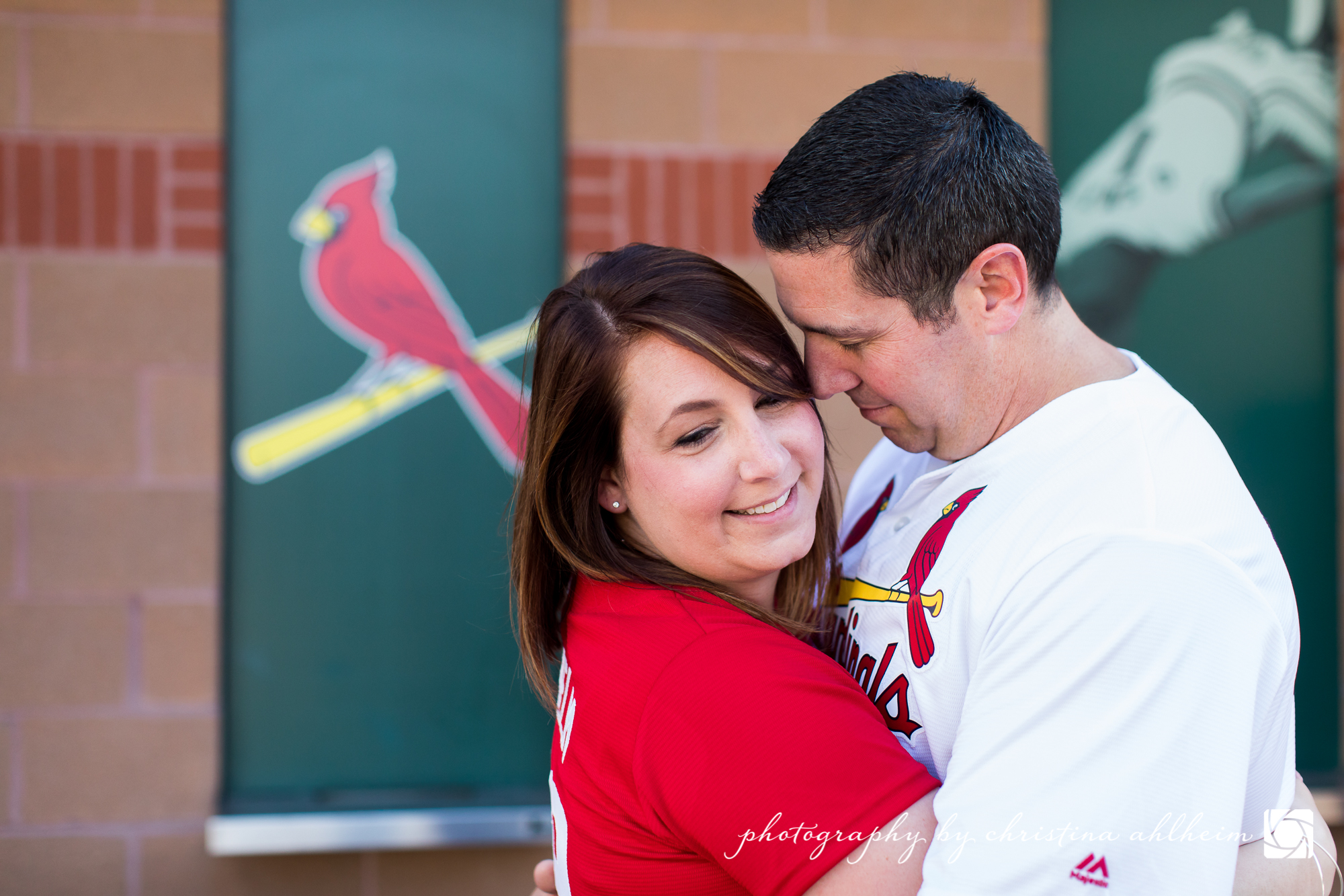 Busch Stadium and Lafayette Park Engagement Photography