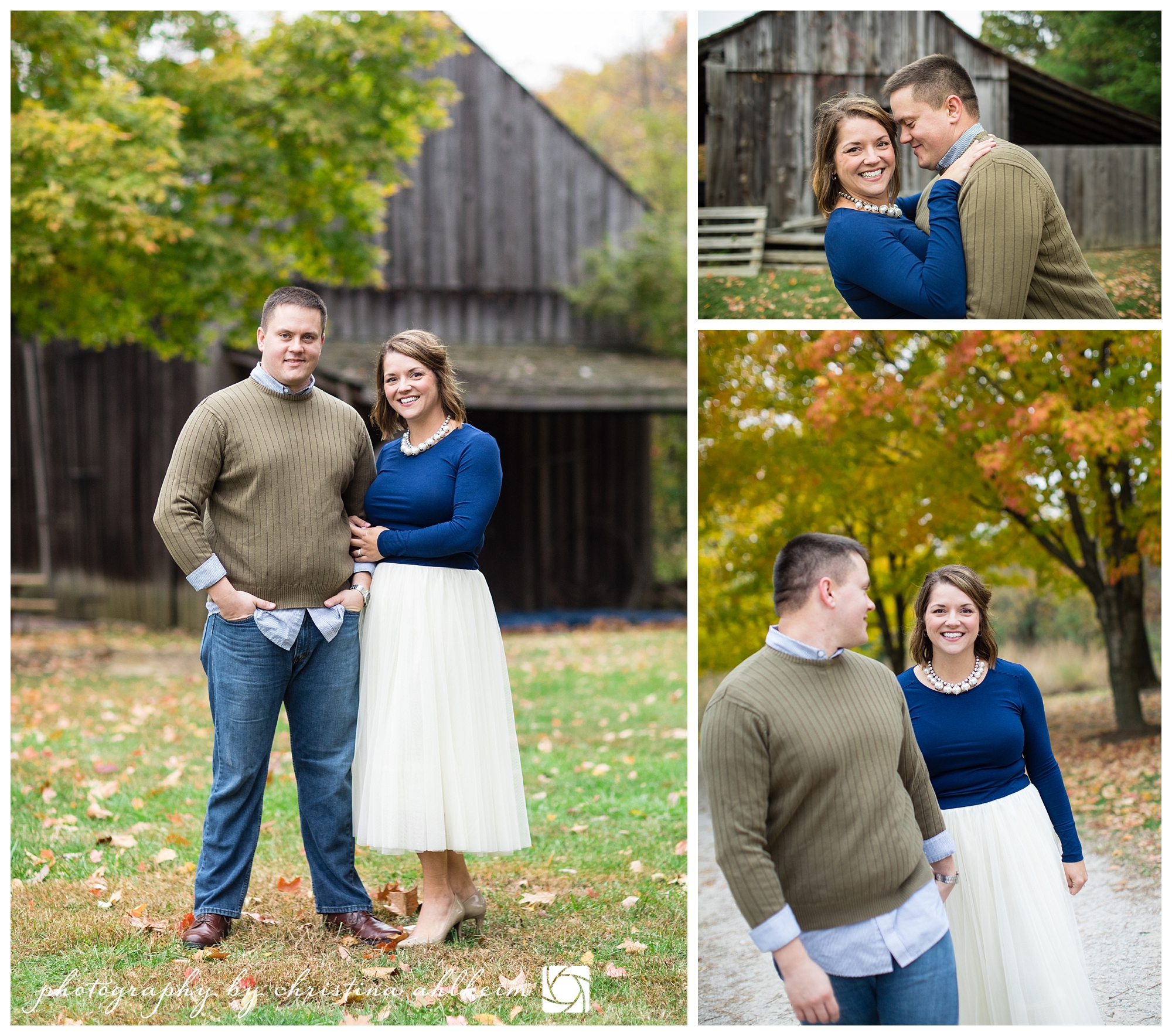 Faust Park November Fall Engagement Photographer