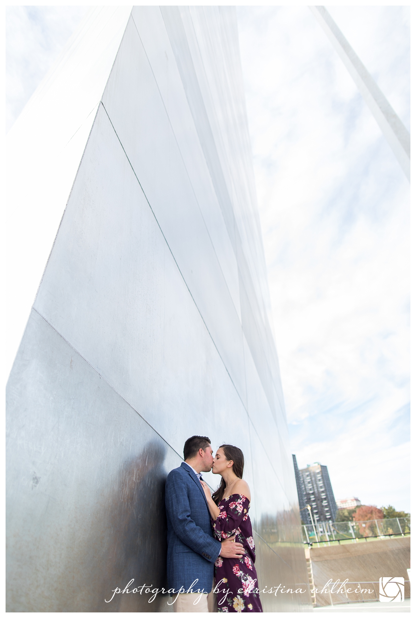 St. Louis Arch Lafayette Park Engagement Photographer 